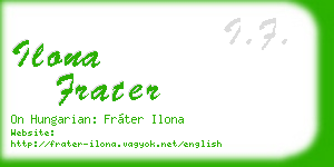 ilona frater business card