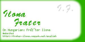 ilona frater business card